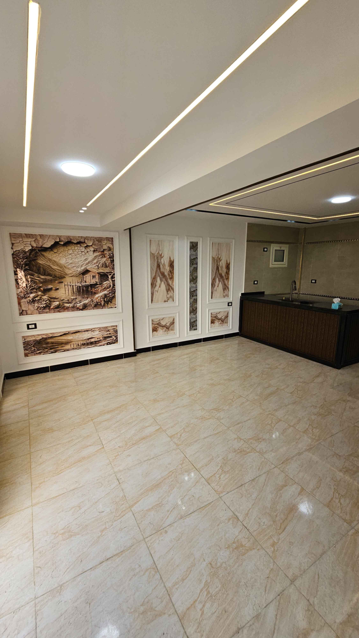 شاليه اول علوي بروف فيو بحر تشطيب الترا سوبر لوكس بالتقسيط والاستلام فوررري في الساحل الشمالي قرية بدر 