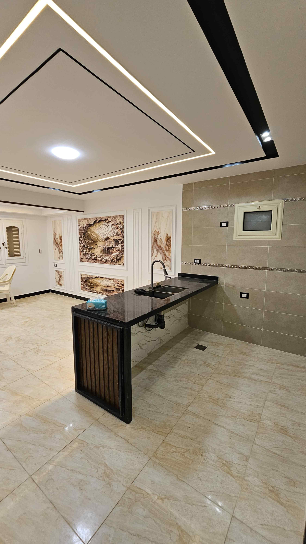 شاليه ارضي بحديقة للبيع بالتقسيط في الساحل الشمالي قرية بدر تشطيب الترا سوبر لوكس ولاستلام فوررري 